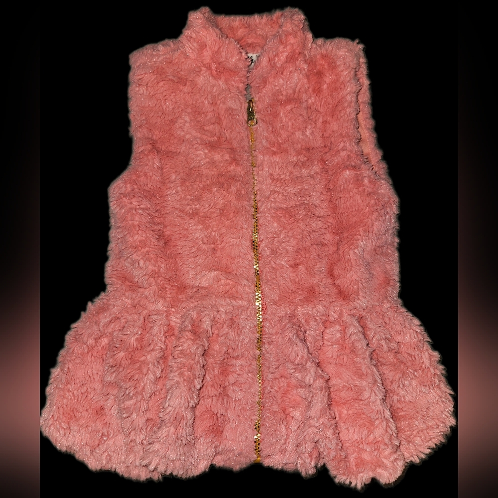 Little Lass Pink Fuzzy Vest
